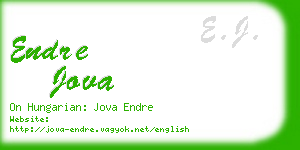 endre jova business card